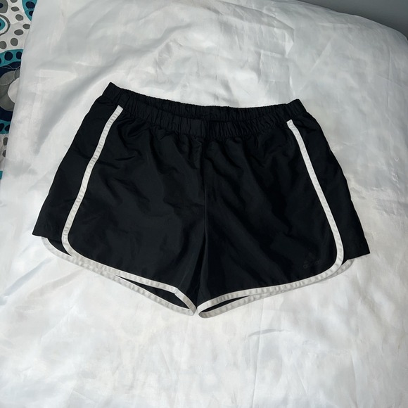 adidas Pants - Adidas Women's Running Shorts Black White Stripes Size Med‎